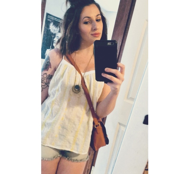 Loft Strappy Embroidered Linen Tank XS - Picture 5 of 5